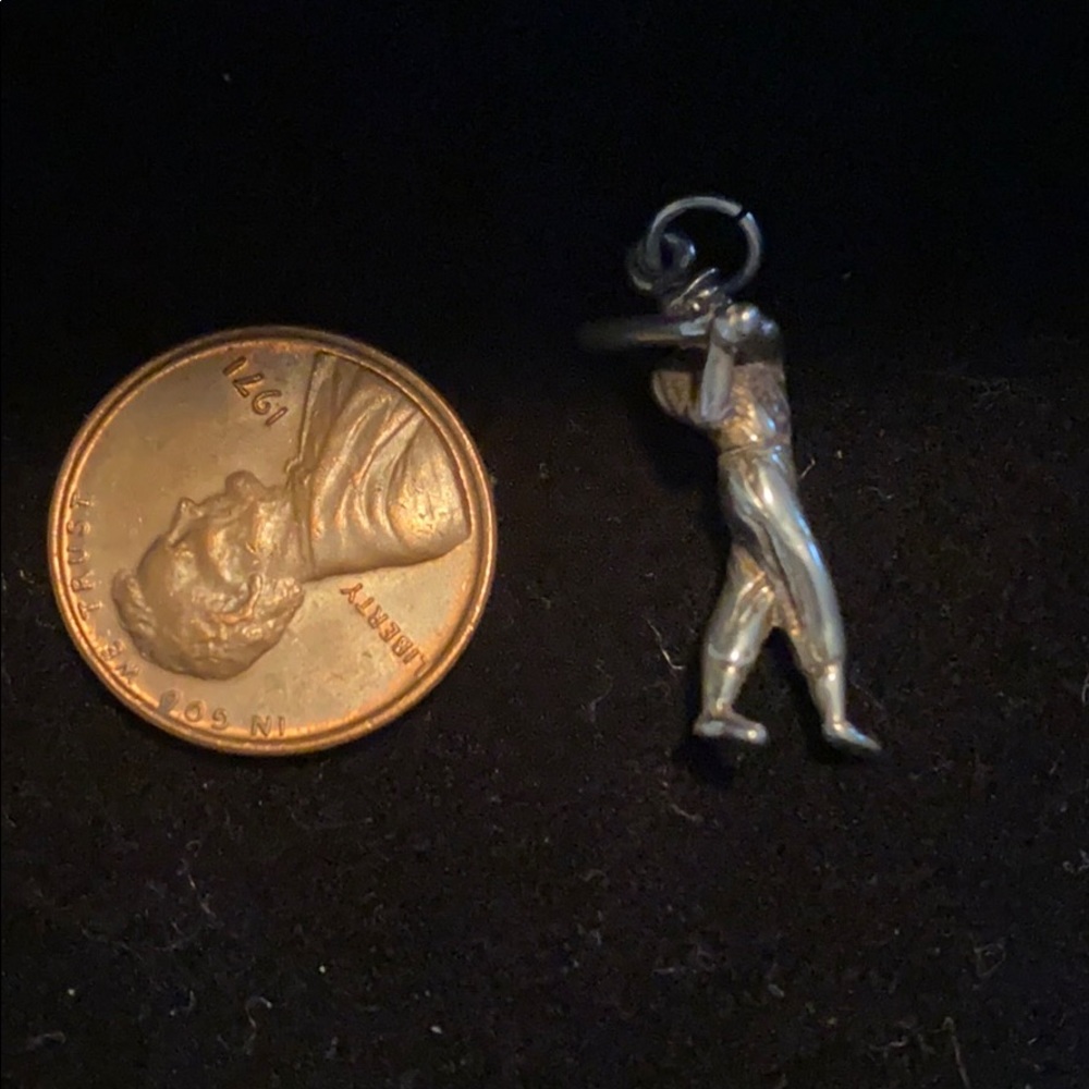 Sterling silver Baseball Charm